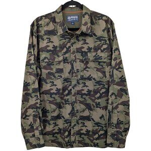 American Rag Camo Button Up Shirt Men Size L Woodland Military Gorpcore Utility